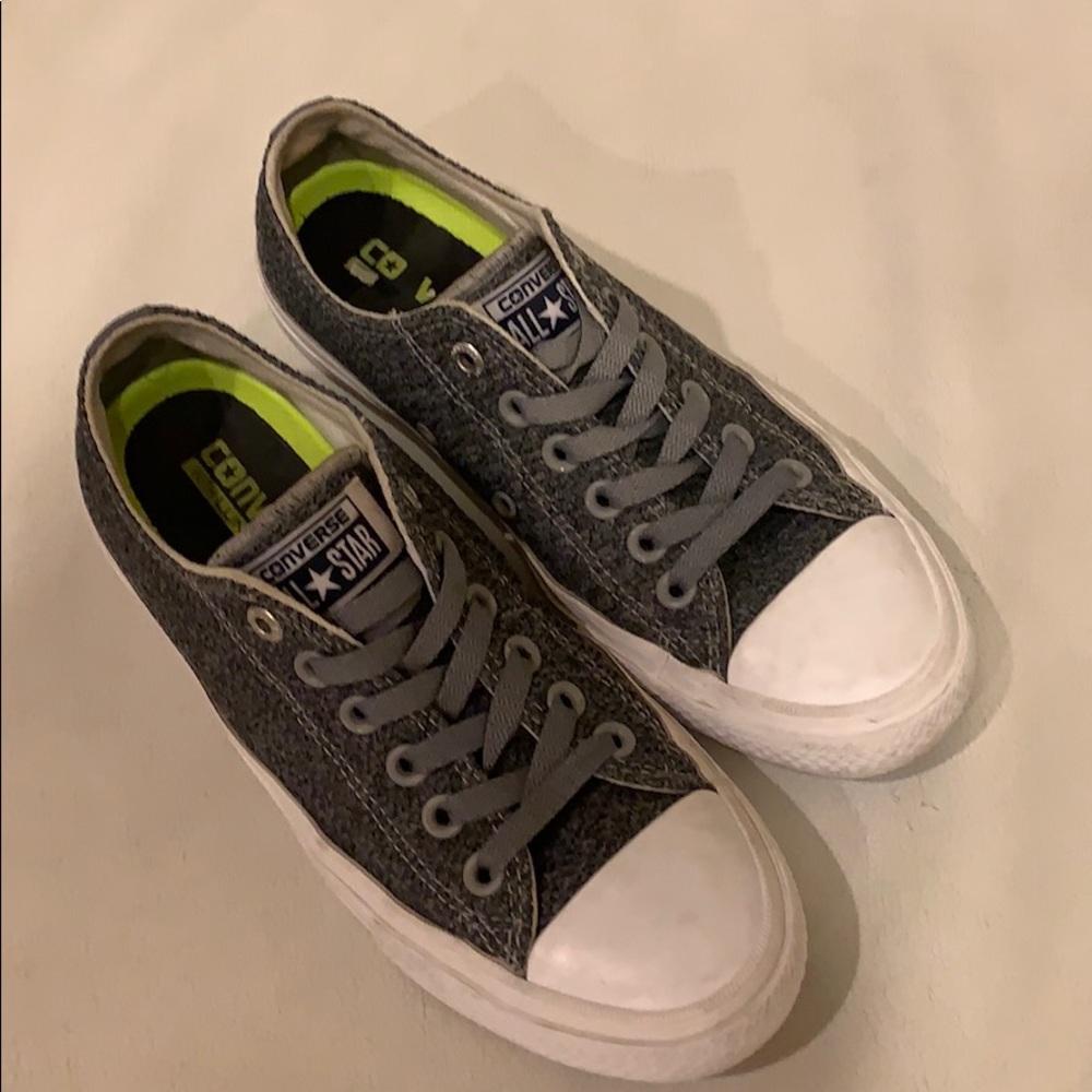 Grey converse with lunarlon chuck taylor 2